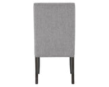 Vance White-Gray Faux Marble Fabric Seat Rectangular Dining Room Set - Ella Furniture