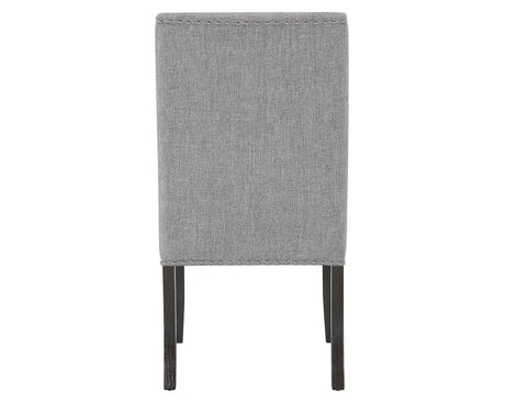 Vance White-Gray Faux Marble Fabric Seat Rectangular Dining Room Set - Ella Furniture