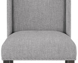 Vance White-Gray Faux Marble Fabric Seat Rectangular Dining Room Set - Ella Furniture