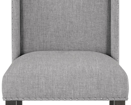 Vance White-Gray Faux Marble Fabric Seat Rectangular Dining Room Set - Ella Furniture