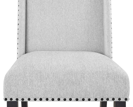Varley/Vance White Solid Wood Marble Top Fabric Upholstered Round Dining Room Set - Ella Furniture