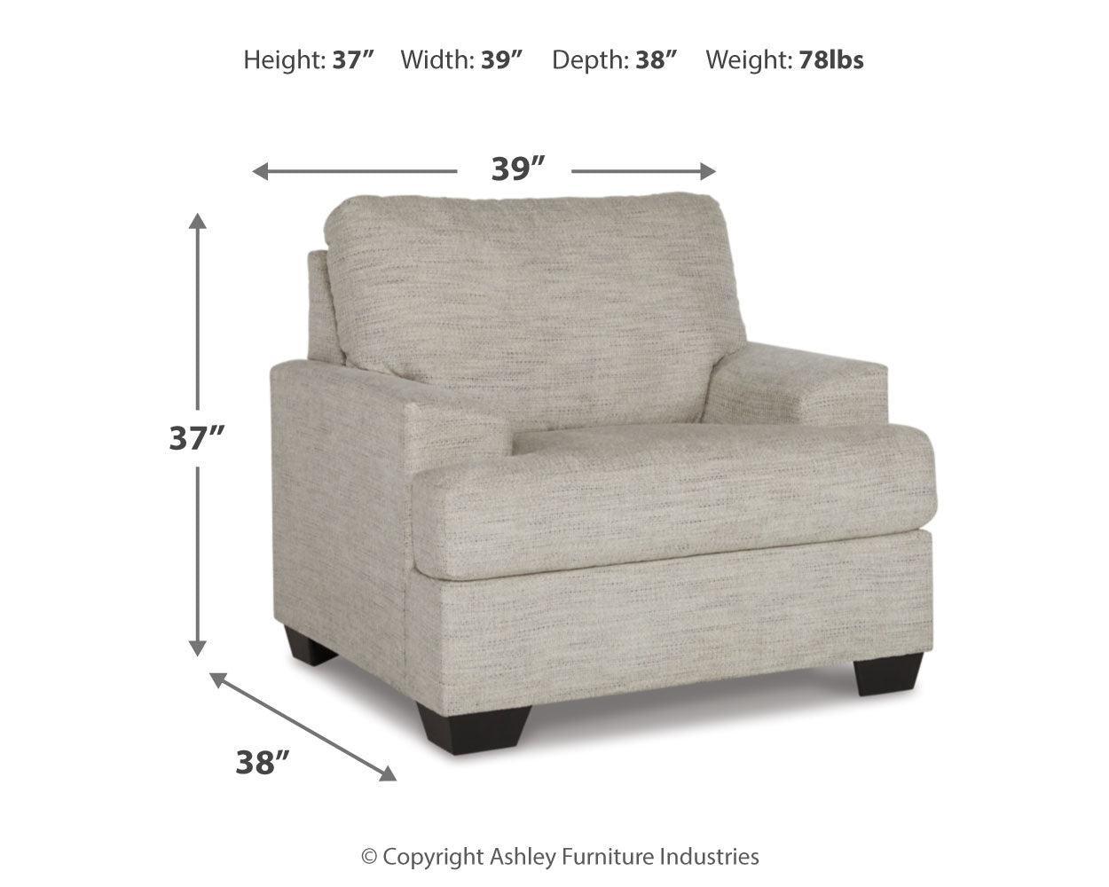 Vayda Pebble Chair And Ottoman - Ella Furniture