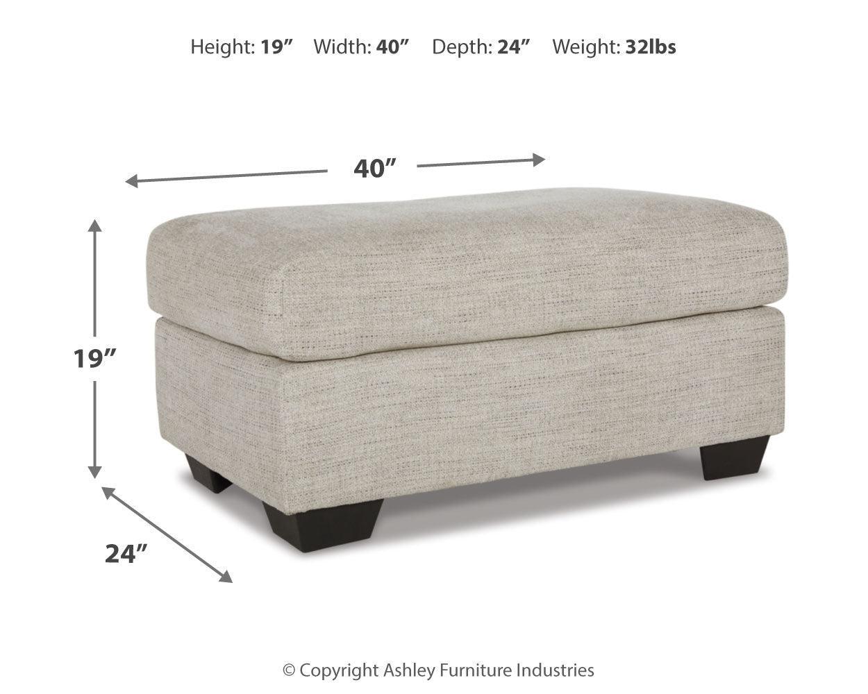 Vayda Pebble Chair And Ottoman - Ella Furniture