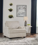 Vayda Pebble Chair And Ottoman - Ella Furniture