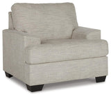 Vayda Pebble Chair And Ottoman - Ella Furniture