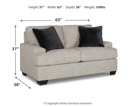 Vayda Pebble Sofa And Loveseat - Ella Furniture