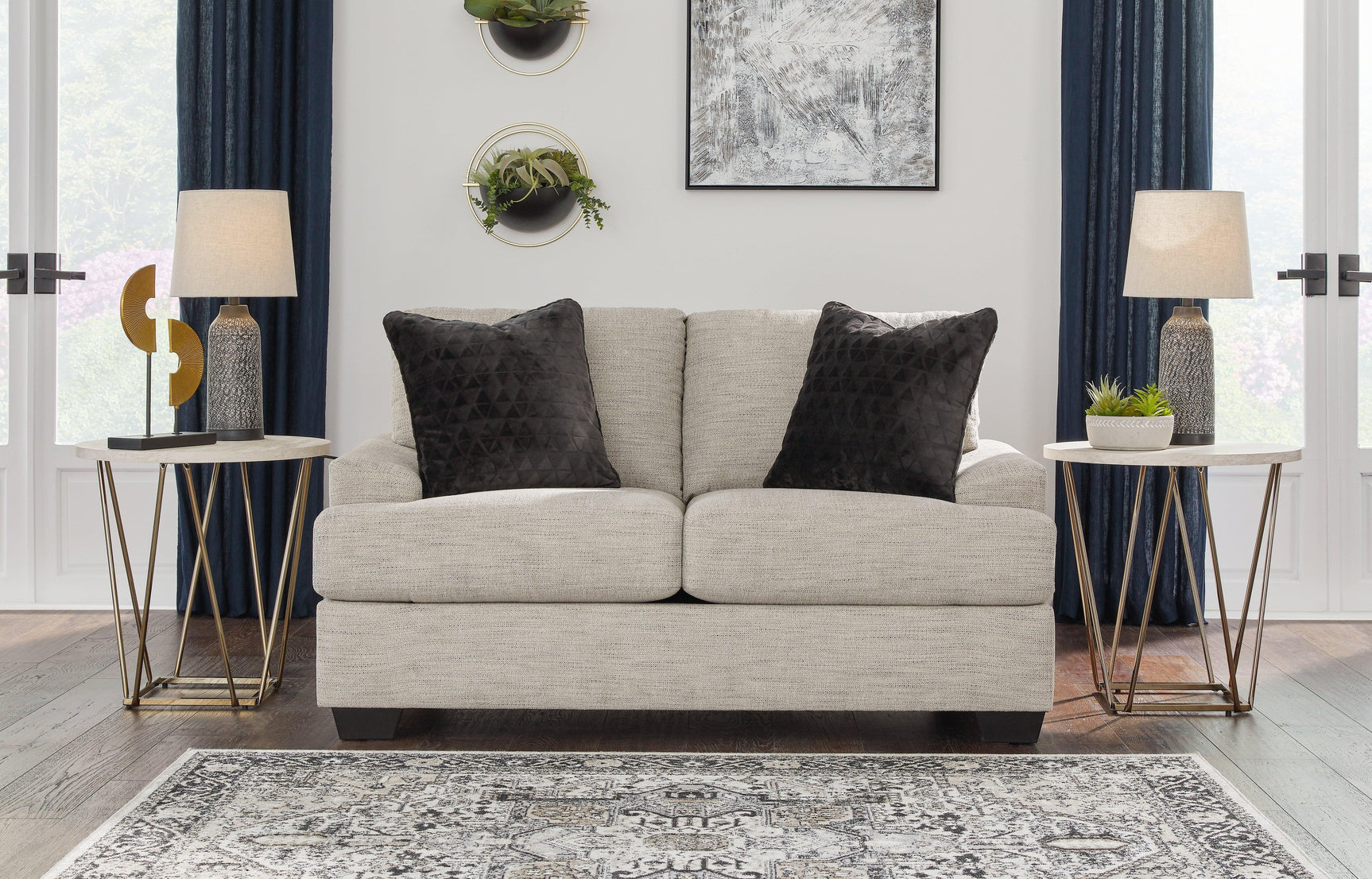 Vayda Pebble Sofa And Loveseat - Ella Furniture