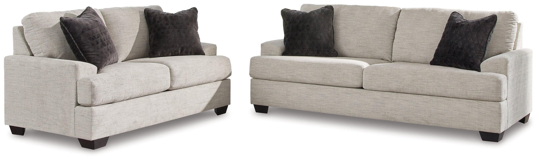 Vayda Pebble Sofa And Loveseat - Ella Furniture