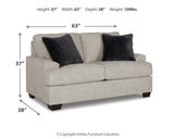 Vayda Pebble Sofa, Loveseat, Chair And Ottoman - Ella Furniture