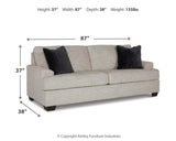 Vayda Pebble Sofa, Loveseat, Chair And Ottoman - Ella Furniture