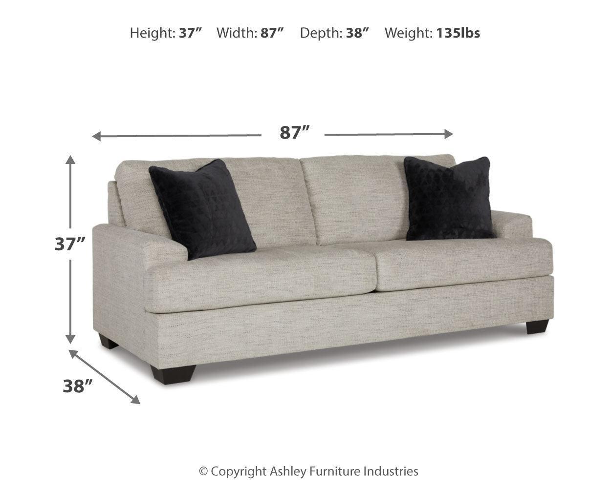 Vayda Pebble Sofa, Loveseat, Chair And Ottoman - Ella Furniture
