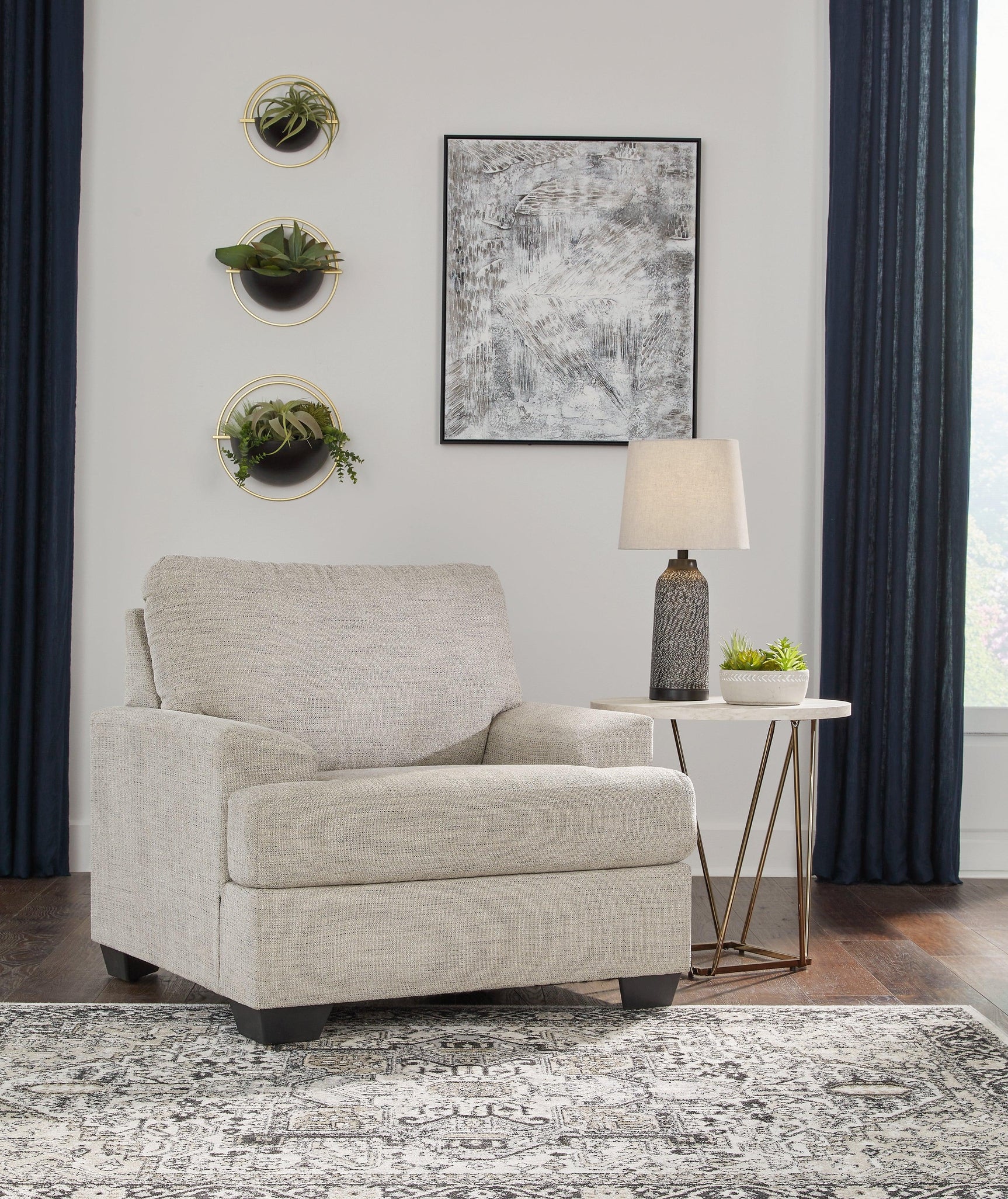 Vayda Pebble Sofa, Loveseat, Chair And Ottoman - Ella Furniture