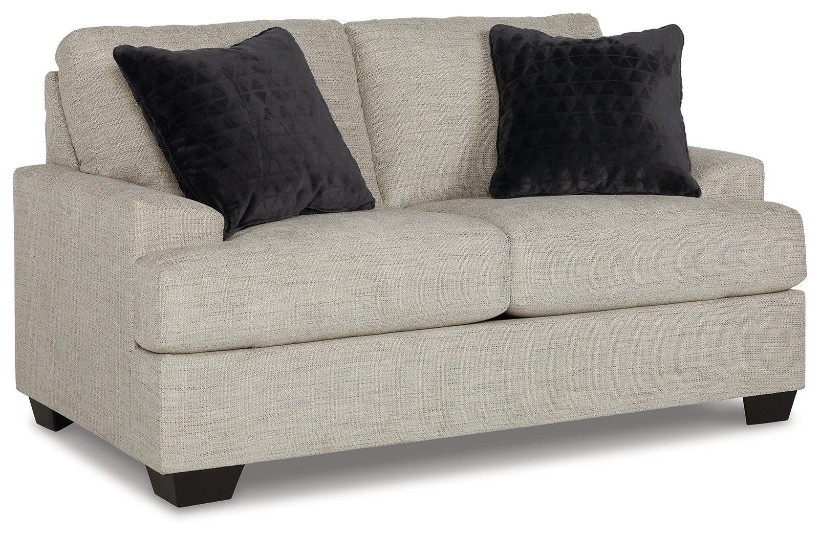 Vayda Pebble Sofa, Loveseat, Chair And Ottoman - Ella Furniture