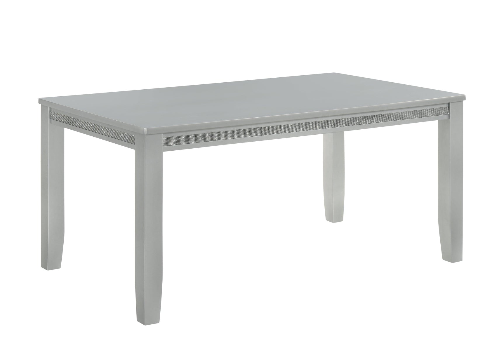 Vela Silver Glam Sleek And Modern Wood And Veneers Dining Room Set - Ella Furniture