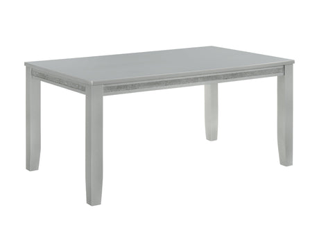Vela Silver Glam Sleek And Modern Wood And Veneers Dining Room Set - Ella Furniture