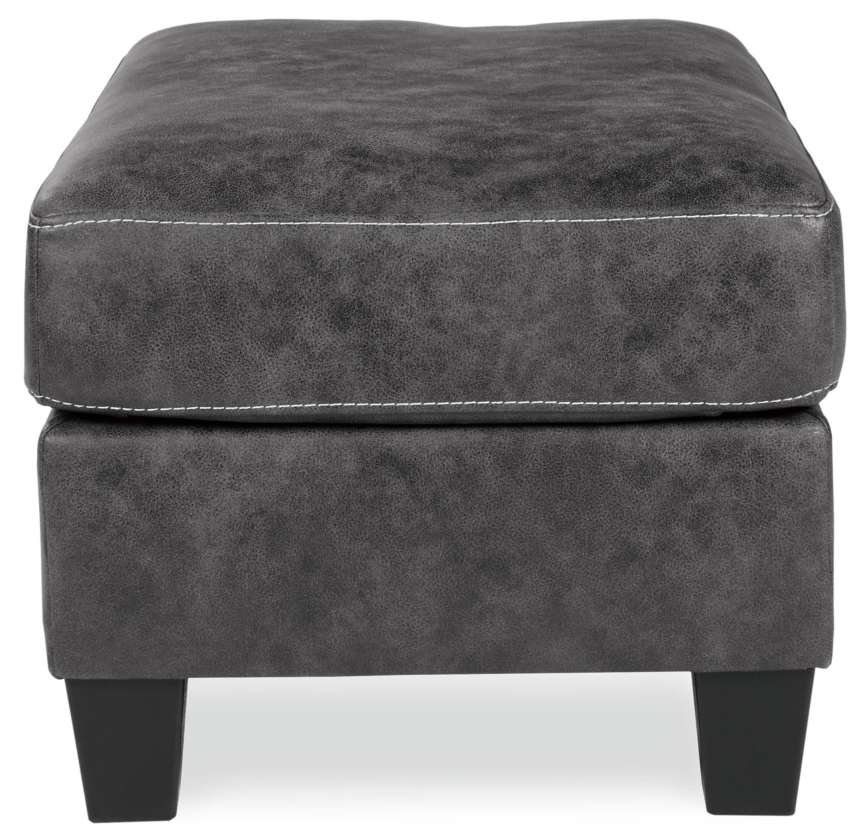 Venaldi Gunmetal Chair And Ottoman - Ella Furniture