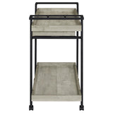 Ventura 2-Tier Bar Cart With Storage Drawer Grey Driftwood 181005 - Ella Furniture
