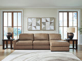 Veronella Sahara Leather 3-Piece Sectional with Chaise view 2