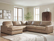 Veronella Sahara Leather 5-Piece Sectional with Chaise from Ella Furniture