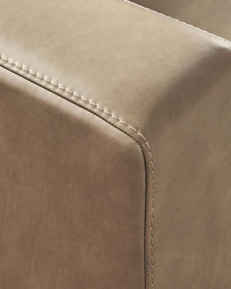 Veronella Sahara Leather 5-Piece Sectional with Chaise detail view