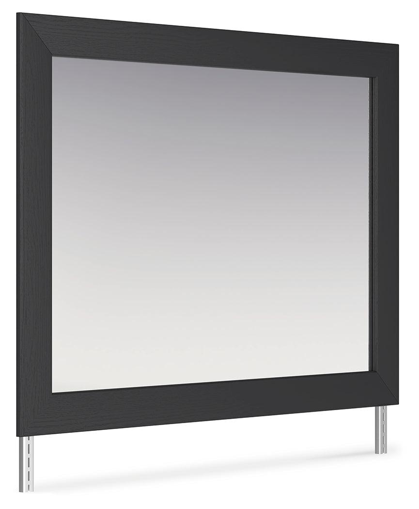Vertani Black Bedroom Mirror - Ella Furniture
