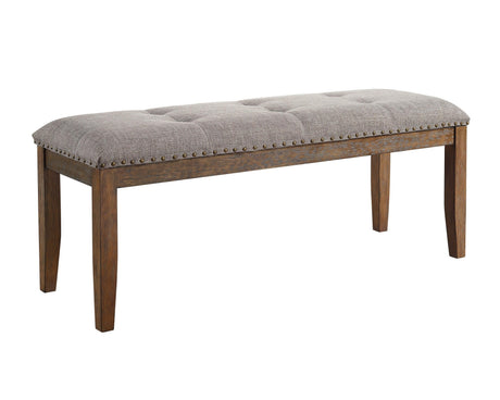 Vesper Brown/Gray Marble Rectangular Transitional Wood And Veneers Dining Room Set - Ella Furniture
