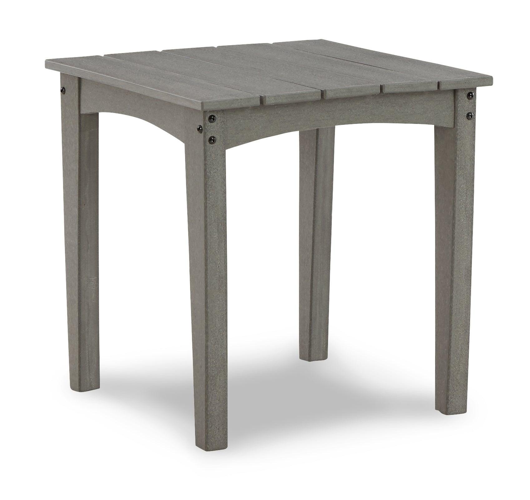 Visola Gray Outdoor Adirondack Chair And End Table - Ella Furniture