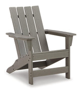 Visola Gray Outdoor Adirondack Chair And End Table - Ella Furniture