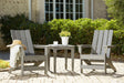 Visola Gray Outdoor Chair With End Table - Ella Furniture