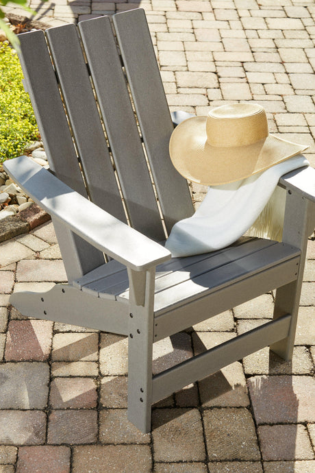 Visola Gray Outdoor Chair With End Table - Ella Furniture