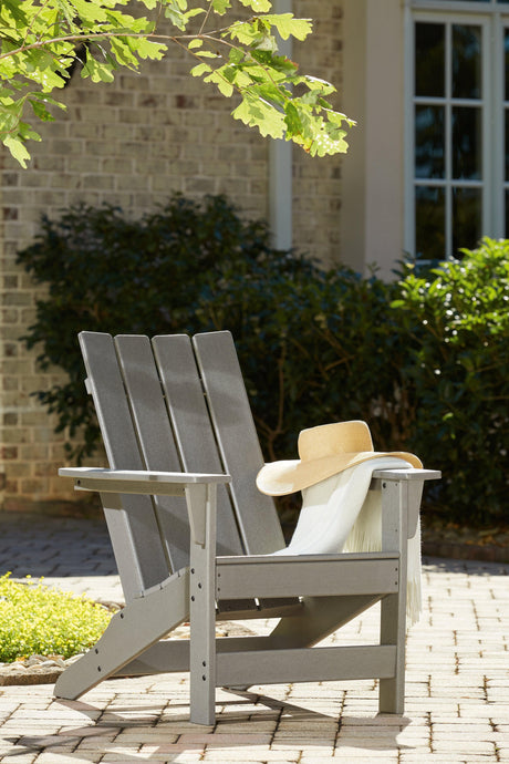 Visola Gray Outdoor Chair With End Table - Ella Furniture