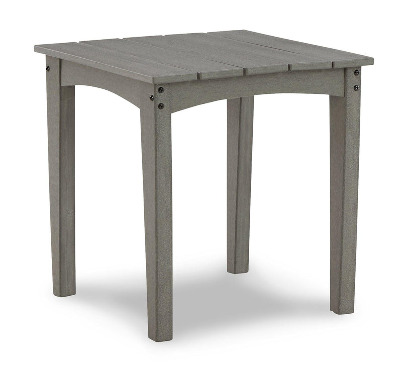 Visola Gray Outdoor Chair With End Table - Ella Furniture
