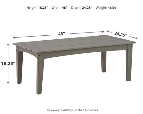 Visola Gray Outdoor Coffee Table With 2 End Tables - Ella Furniture