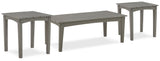 Visola Gray Outdoor Coffee Table With 2 End Tables - Ella Furniture