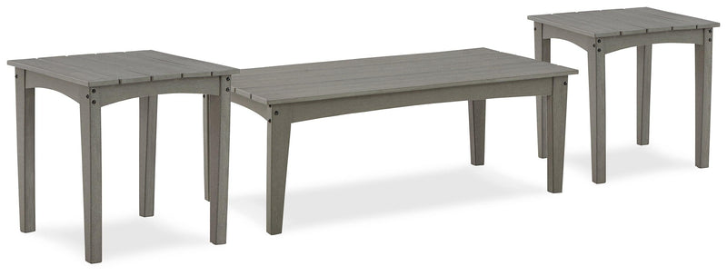Visola Gray Outdoor Coffee Table With 2 End Tables - Ella Furniture