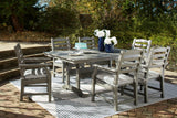 Visola Gray Outdoor Dining Table And 6 Chairs - Ella Furniture