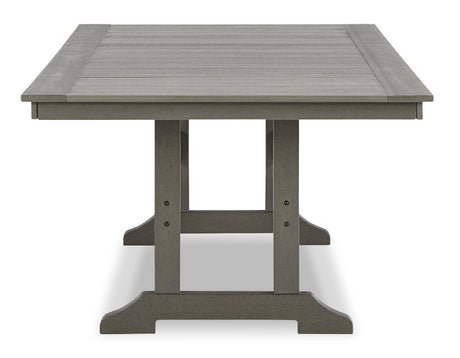 Visola Gray Outdoor Dining Table And 6 Chairs - Ella Furniture