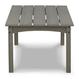 Visola Gray Outdoor Loveseat And 2 Chairs With Coffee Table - Ella Furniture