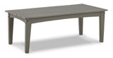 Visola Gray Outdoor Loveseat With Coffee Table - Ella Furniture