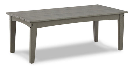 Visola Gray Outdoor Loveseat With Coffee Table - Ella Furniture
