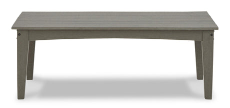 Visola Gray Outdoor Loveseat With Coffee Table - Ella Furniture