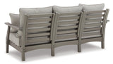 Visola Gray Outdoor Sofa And 2 Chairs With Coffee Table - Ella Furniture