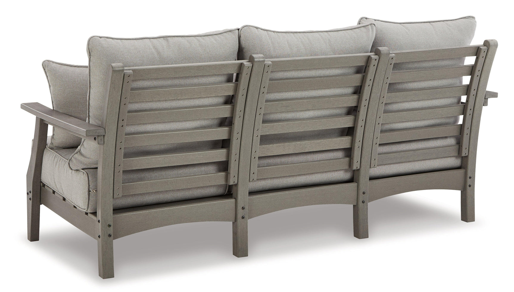 Visola Gray Outdoor Sofa And 2 Chairs With Coffee Table - Ella Furniture