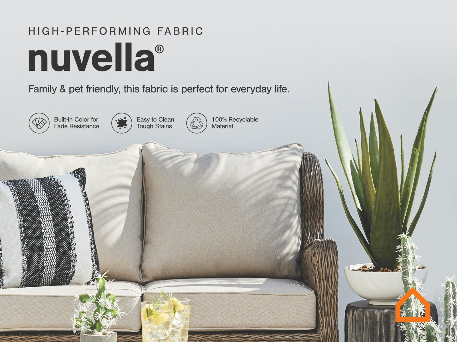 Visola Gray Outdoor Sofa And Loveseat - Ella Furniture