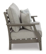 Visola Gray Outdoor Sofa And Loveseat With 2 Lounge Chairs And End Table - Ella Furniture