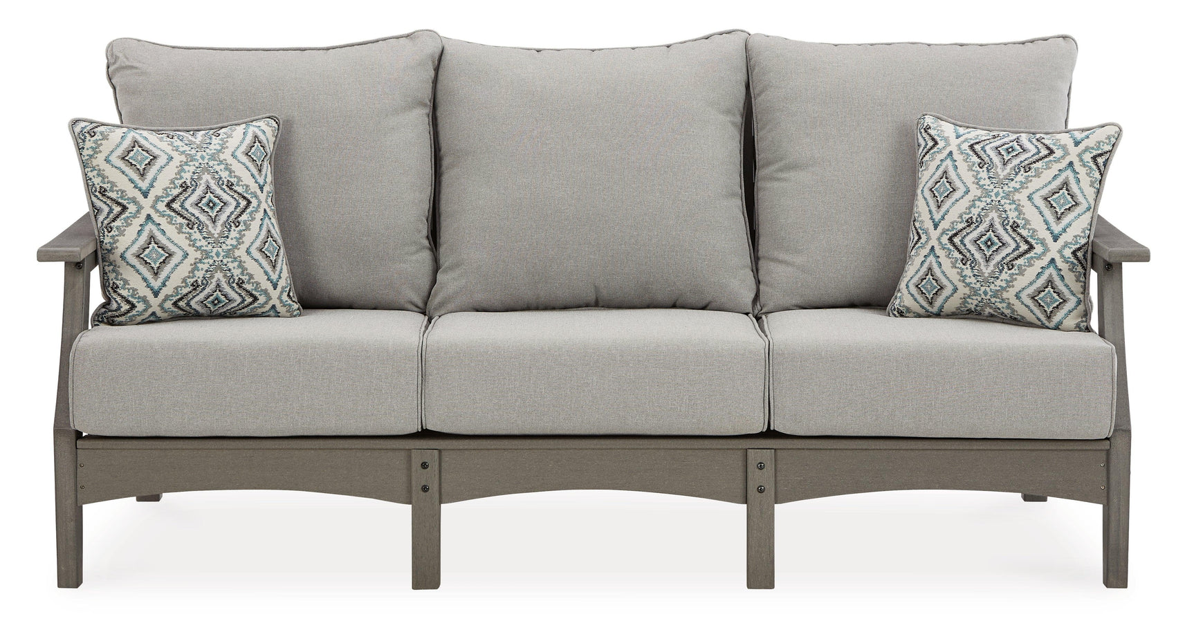 Visola Gray Outdoor Sofa And Loveseat With 2 Lounge Chairs And End Table - Ella Furniture
