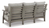 Visola Gray Outdoor Sofa And Loveseat With Coffee Table - Ella Furniture