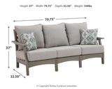 Visola Gray Outdoor Sofa With 2 Lounge Chairs - Ella Furniture
