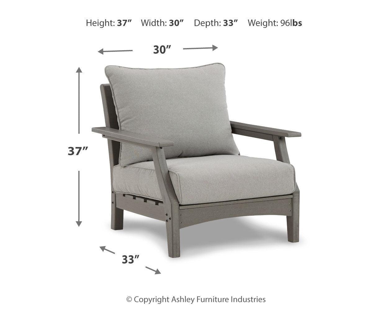 Visola Gray Outdoor Sofa With 2 Lounge Chairs - Ella Furniture
