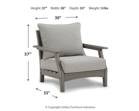 Visola Gray Outdoor Sofa With 2 Lounge Chairs - Ella Furniture